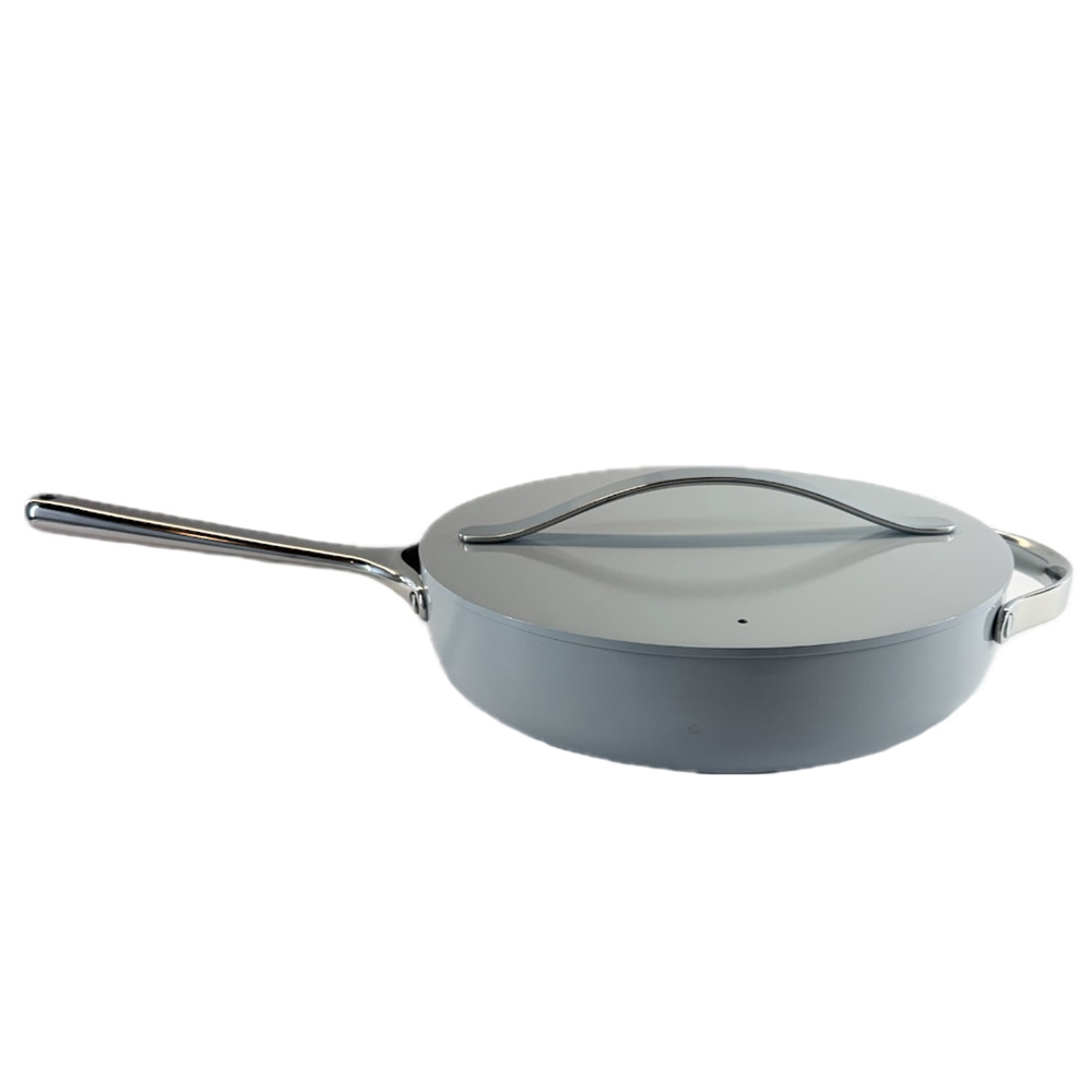 Caraway Home 4.5qt Saute Pan W/Lid Gray Non-Stick Ceramic Cookware Handle